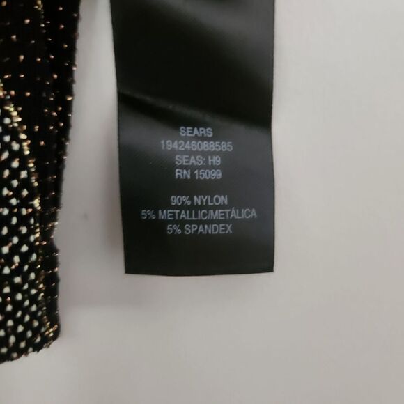 Simply Emma Womens Metallic Shimmer Long Sleeve Blouse Size 1X - Picture 4 of 4